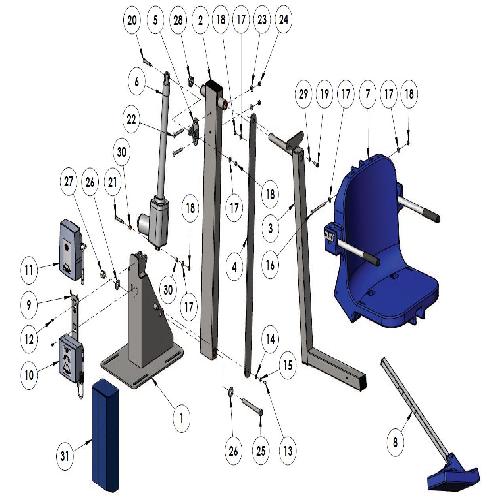 Aqua Creek Products F-RNGR2 Ranger Pool Lift without anchor; 350 lbs Capacity