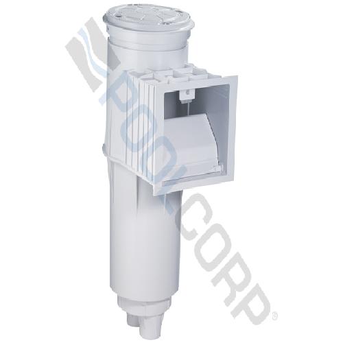 Pentair Admiral(TM) S20 PVC Base Skimmer with Flap Weir and No Equalizer For Concrete Construction; White; 2 Inch FIP Threaded Port