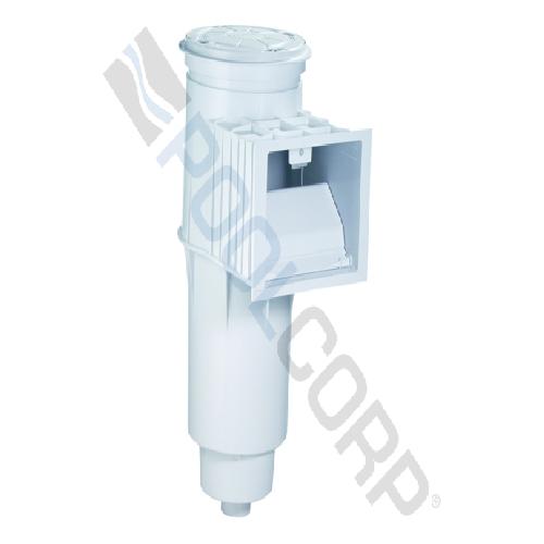 Pentair Admiral(TM) S15 ABS Skimmer with Circular Weir For Concrete Construction; White; 2 Inch Threaded Port