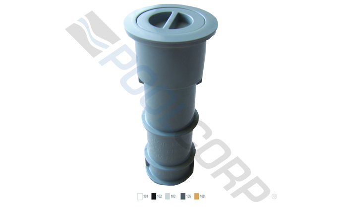 AquaStar Pool Products US103 Umbrella Stand with Sleeve & Center Cap For On Floor; Step or Deck; 7-1/2 Inch; UV-Resistant ABS; Light Gray