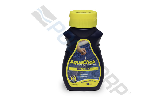 Hach 511242A AquaChek(R) 4-In-1 Test Strip; Total Chlorine/Total Bromine/Free Chlorine Testing; Yellow; 50 Strips/Bottle; 12 Bottles/Case