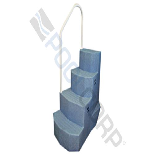 Merlin Industries; 30124; Aqua Staircase; Duke Staircase for Above Ground Pools; 42.5 Inch x 28.5 Inch x 40.5 Inch; Blue Granite