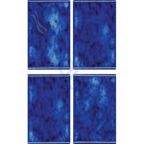 NPT TILE; KAK305 Akron Field Collection Tile; Royal Blue Design; 3 Inch x 3 Inch; 1.05 sq-ft; 21/Case
