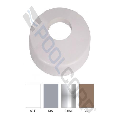 CMP 25572-009-000 Standard Ladder Escutcheon For 1.9 Inch OD Rails; 5 Inch Dia; Cycolac; Tan
