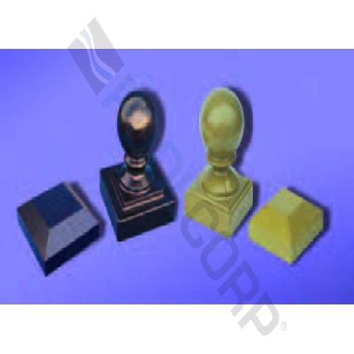 Digger Specialties 48998TBK Standard Flat Post Cap; 2 Inch Height; Texture Black