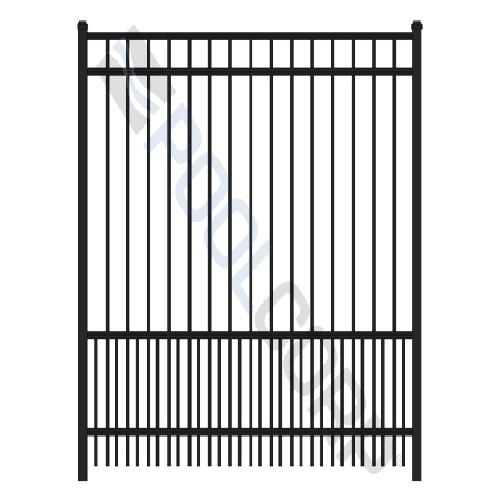 Digger Specialties 63799TBK Corner Post for 3230 Regis Routed Aluminum Fence; 2-1/2 Inch W x 7-1/2 ft H x 0.060 Inch T; Black Fine Texture