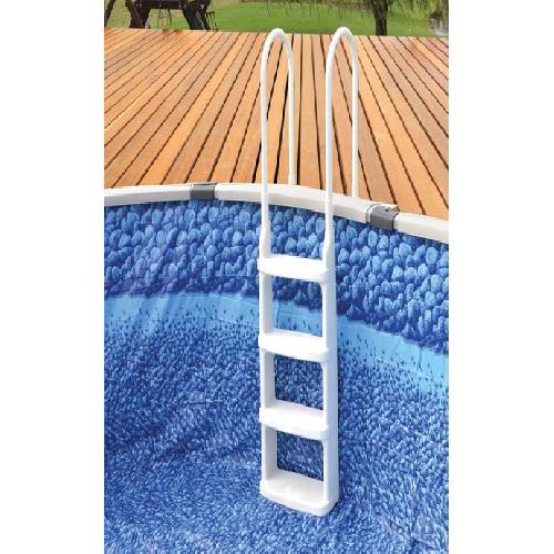 Main Access; 200200 Easy Incline In-Pool Adjustable Ladder for Above Ground Pools; White