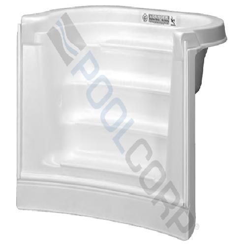 Latham Pool Products; ST6118 French Curved Step; 42 Inch x 6 ft; Thermoplastic; White