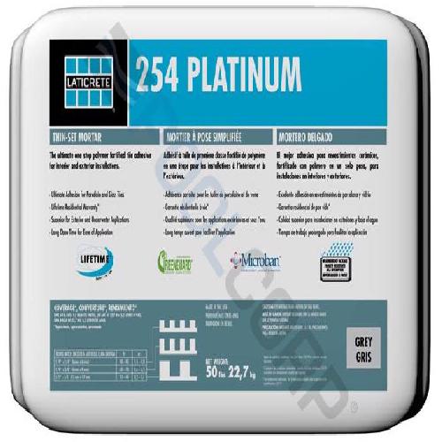 Laticrete; 0254-0050-22 254 Series Platinum Thinset Mortar; White