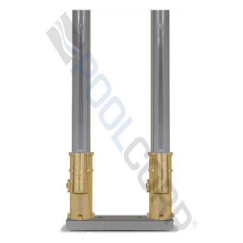 Permacast PC-4008-BC Channels with Hanover Socket; 8 Inch Center; Bronze