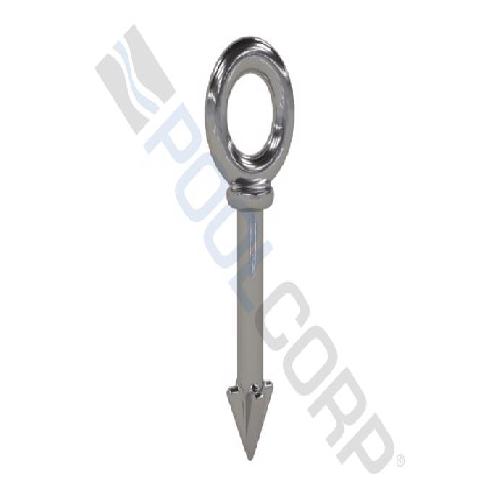 Permacast PI-73 Arrow Head Rope Eye; Chrome Plated Brass