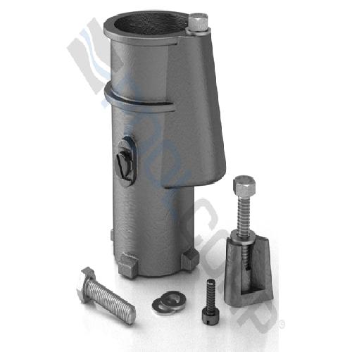 Permacast PS-4019-C Hanover Clone Perma Socket Anchor For 1.9 Inch OD Tubing Rails; 4 Inch Height; Aluminum