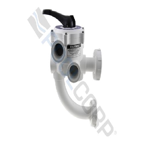Praher SM1-PP2 ABS Pre-Plumbed Side Mount Multiport Valve For Triton(R) DE Filter; 1-1/2 Inch FIP