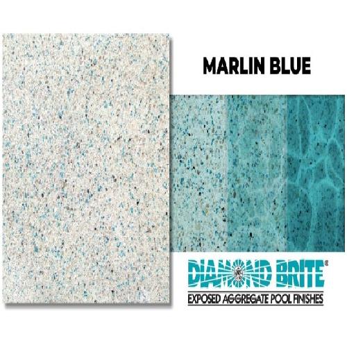 Southern Grouts & Mortars; PBC321 Diamond Brite(TM) Exposed Aggregate Pre-Blended Pool Finish; Marlin Blue; 80 lb