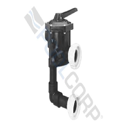 Pentair Sta-Rite(R) 18201-0200 ABS 6-Position Side Mount MultiPort Valve with Piping; 2 Inch Union