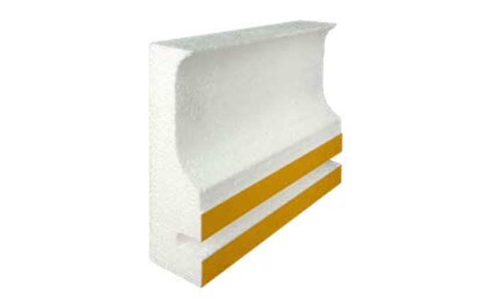 Stegmeier 1CF112 Regular Form with Tie Wire & Tile Strip; 8 ft; White; 14/Box