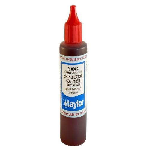 Taylor Technologies R-0004-C-12 pH Indicator Solution #4; 2 oz; Phenolic Red