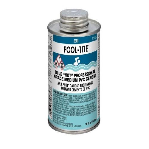 Oatey Supply Chain Services Inc; 2346S; United Elchem 16 Ounce Pool-Tite PVC Medium “Hot” Blue Cement