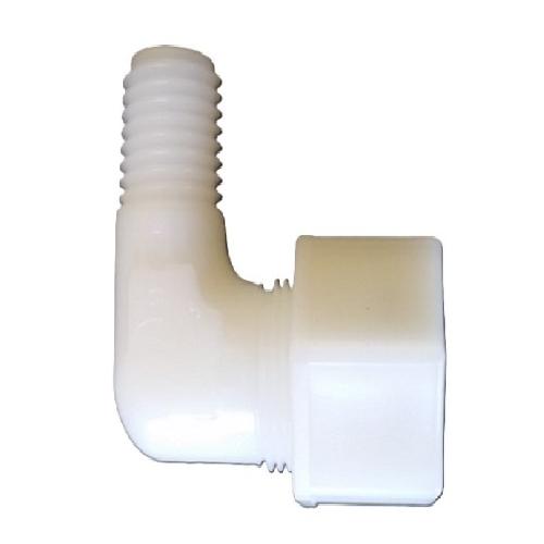 Ultrapure 3403625 Elbow Fitting with Metal Gripper; 1/4 Inch MPT x 3/8 Inch Compression